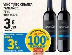 E.Leclerc De antaño - vino tinto crianza oferta