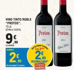 E.Leclerc Protos - vino tinto roble oferta