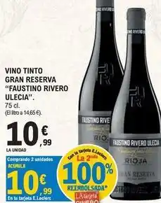 E.Leclerc Faustino rivero - vino tinto gran reserva oferta