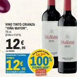 E.Leclerc Viña mayor - vino tinto crianza oferta