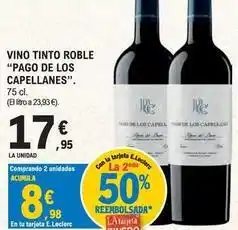E.Leclerc Pago de los capellanes - vino tinto roble oferta
