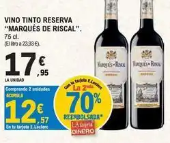 Marqués de riscal - vino tinto reserva