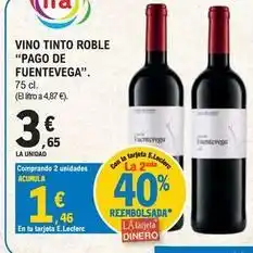 E.Leclerc Pago de carrovejas - vino tinto roble oferta