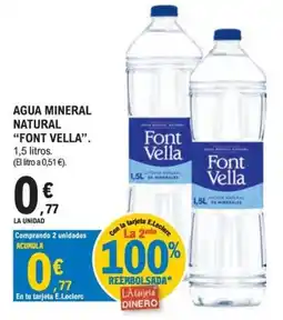 E.Leclerc Font Vella agua mineral natural oferta