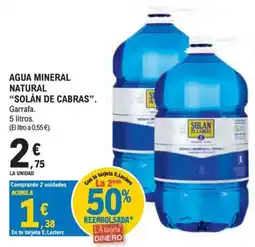 E.Leclerc Solán de Cabras agua mineral natural oferta