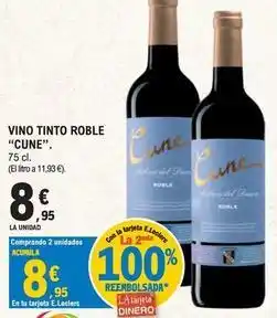 E.Leclerc Cune - vino tinto roble oferta