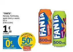 E.Leclerc Fanta naranja, frambuesa, apple cherry o exotic oferta
