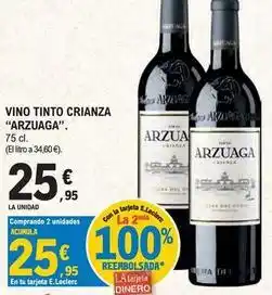 E.Leclerc Arzuaga - vino tinto crianza oferta