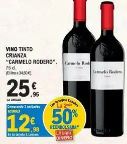 E.Leclerc Carmelo rodero - vino tinto crianza oferta
