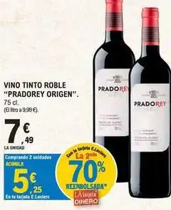 E.Leclerc Prado rey - vino tinto roble oferta