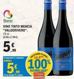 E.Leclerc Pétalos de bierzo - vino tinto mencia valderivero oferta