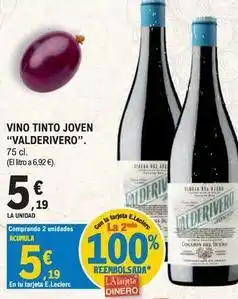 E.Leclerc Valderivero - vino tinto joven oferta