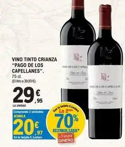 E.Leclerc Pago de los capellanes - vino tinto crianza oferta