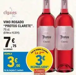 E.Leclerc Protos clarete - vino rosado oferta