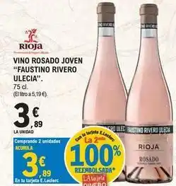 E.Leclerc Castillo rioja - vino rosado joven faustino rivero ulecia oferta