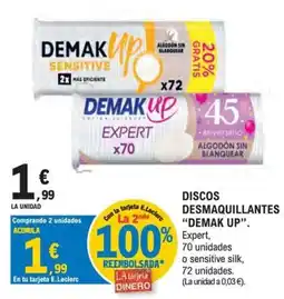 E.Leclerc Demak up discos desmaquillantes oferta