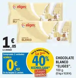 E.Leclerc Eliges chocolate blanco oferta