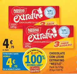 E.Leclerc Nestlé chocolate con leche extrafino oferta