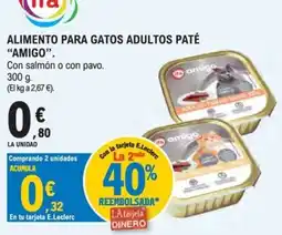 E.Leclerc amigo alimento para gatos adultos paté oferta