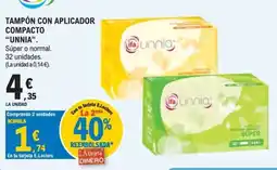 E.Leclerc ifa unnia tampón con aplicador compacto oferta
