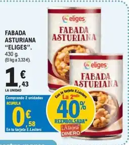 E.Leclerc eliges fabada asturiana oferta