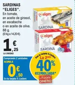 E.Leclerc eliges sardinas oferta