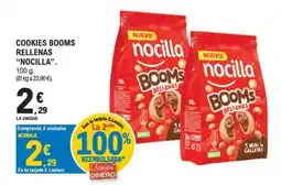 E.Leclerc nocilla cookies booms rellenas oferta