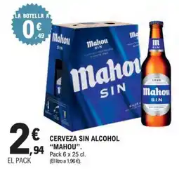 E.Leclerc Mahou cerveza sin alcohol oferta