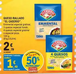 E.Leclerc El caserio queso rallado oferta