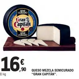 E.Leclerc Gran Capitán queso mezcla semicurado oferta