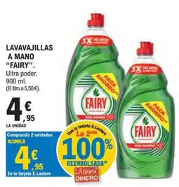 E.Leclerc Fairy lavavajillas a mano oferta