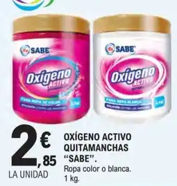 E.Leclerc Sabe oxigeno activo quitamanchas oferta