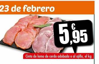 Unide Supermercados Cinta De Lomo De Cerdo Adobada O Al Ajillo oferta