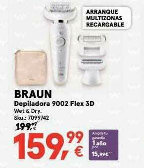 Worten Braun Depiladora 9002 Flex 3d oferta