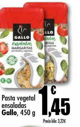 Unide Supermercados Pasta Vegetal Ensaladas Gallo oferta