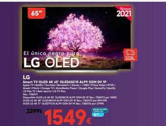 Worten Lg Smart Tv Oled 4k 65' Oled65c15 Alp9 120h Dv 1p oferta