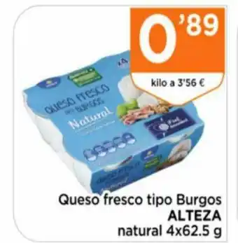 Supermercados Deza Queso Fresco Tipo Burgos Alteza Natural oferta