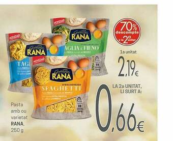 Valvi Supermercats Pasta Amb Ou Varietat Rana oferta