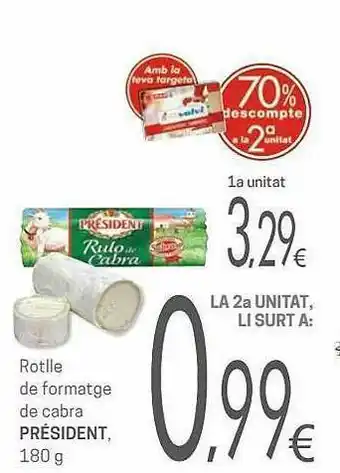 Rotlle De Formatge De Cabra Président
