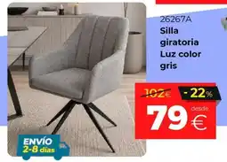 Ahorro Total Luz silla giratoria color gris oferta