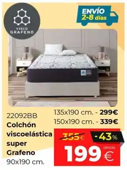 Ahorro Total Visco Grafeno Colchón viscoelástica super oferta