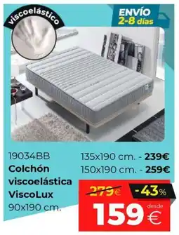Ahorro Total ViscoLux colchón viscoelástica oferta