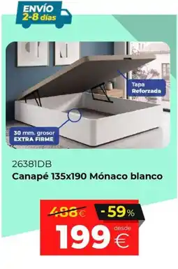 Ahorro Total Canapé 135x190 Mónaco blanco oferta