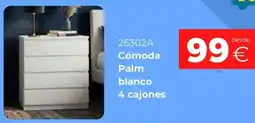 Ahorro Total Palm cómoda blanco 4 cajones oferta