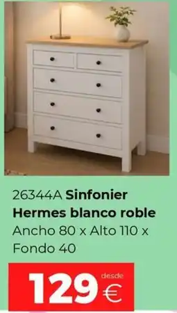Ahorro Total Hermes sinfonier blanco roble oferta