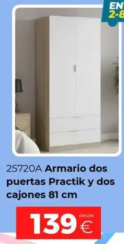 Ahorro Total Practik armario dos puertas y dos cajones oferta