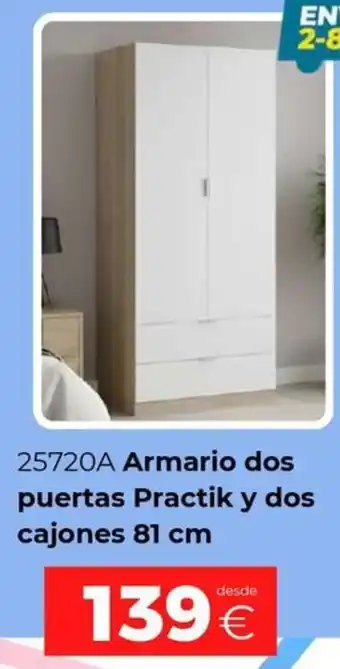 Practik armario dos puertas y dos cajones