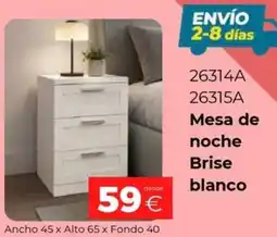 Ahorro Total Brise mesa de noche blanco oferta