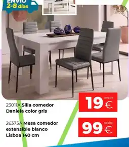 Ahorro Total Daniela silla comedor color gris oferta