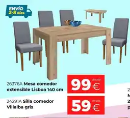 Ahorro Total Mesa comedor extensible Lisboa 140 cm oferta